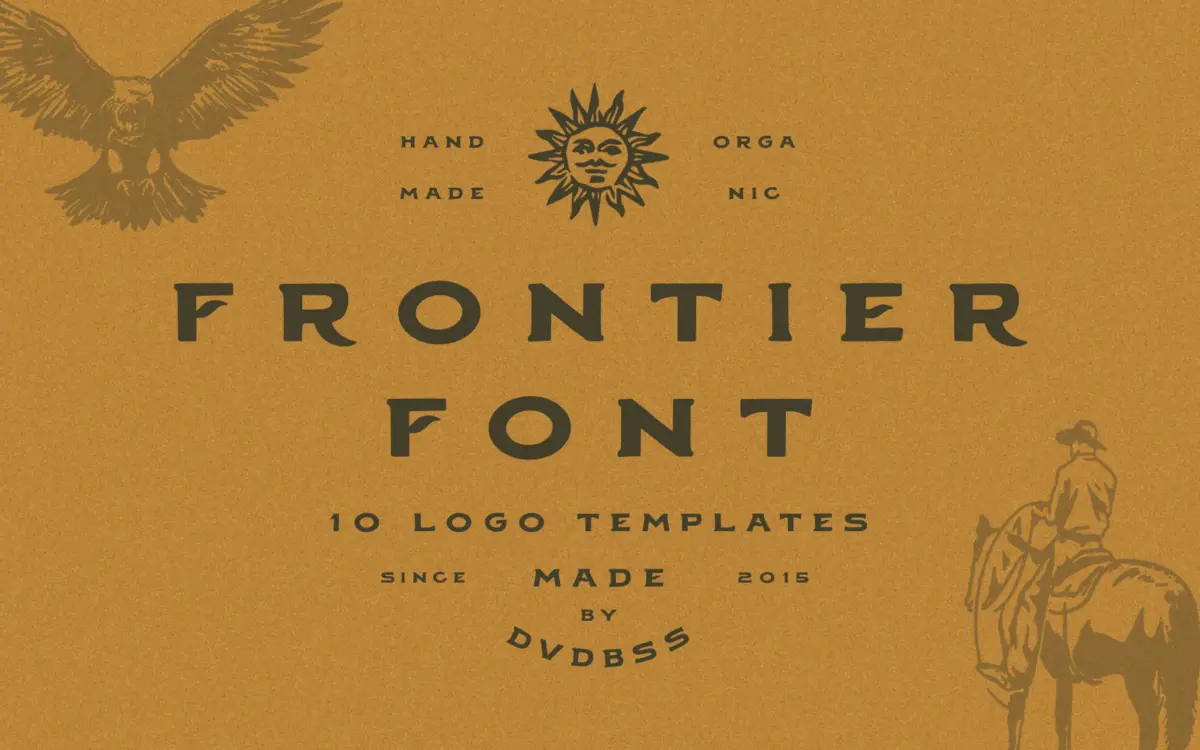 Frontier & Extra: a handcrafted Western serif for rustic branding
