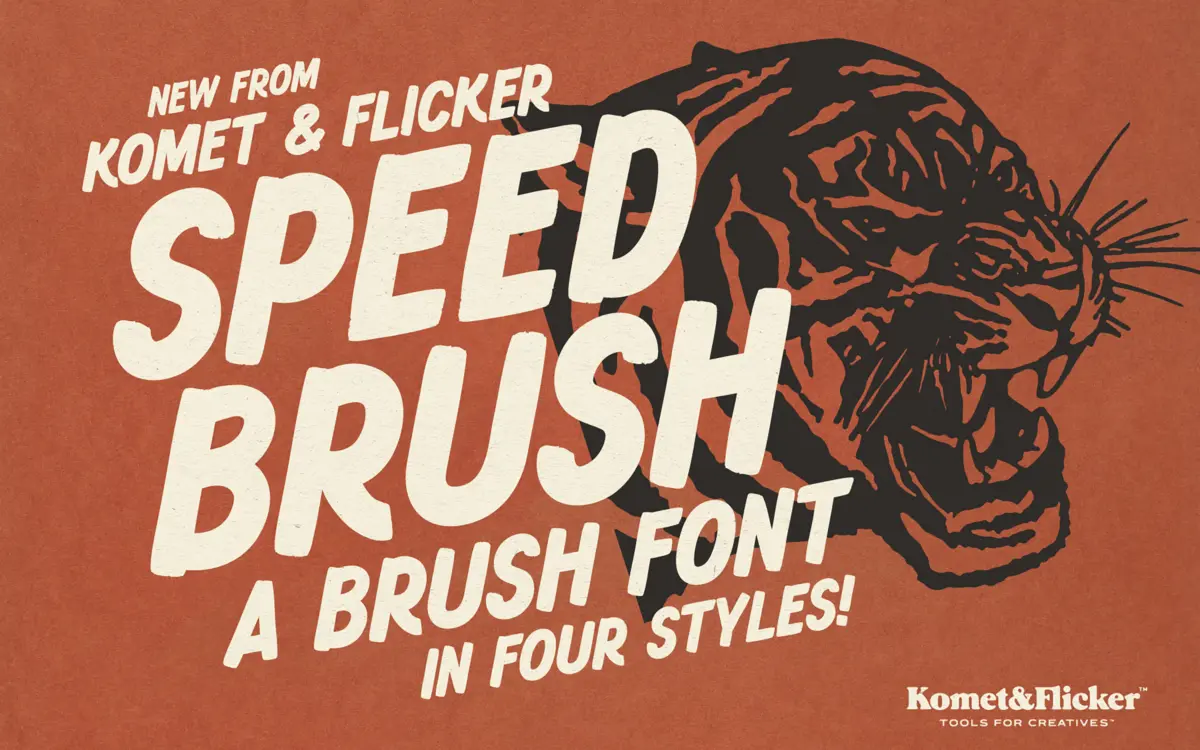 Speed Brush: a gritty sign-painter script for retro posters and badges