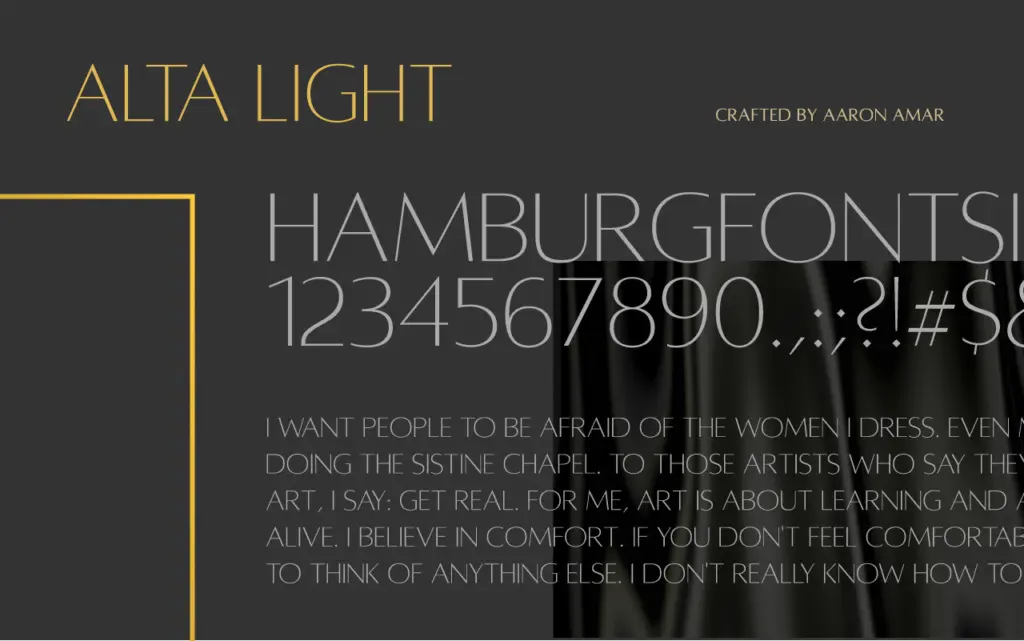 Alta Kratos specimen — Character set and features