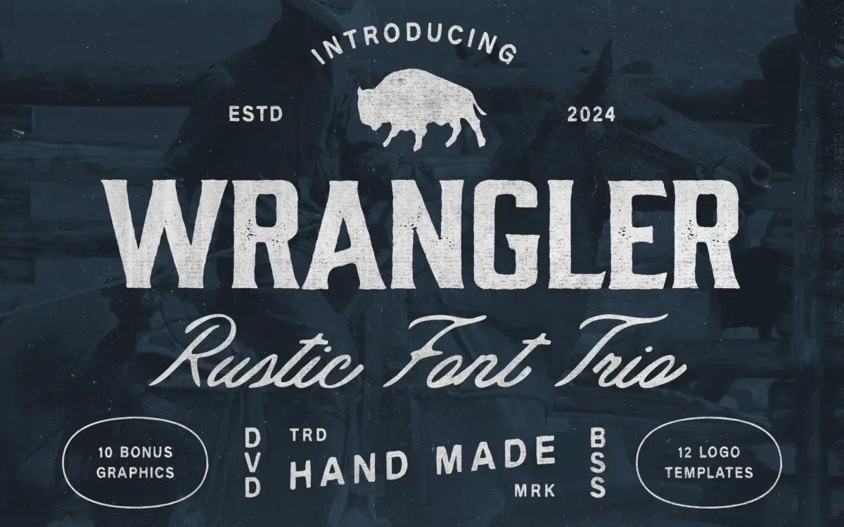Wrangler & Extra: a rugged Western trio built for rodeo and ranch branding