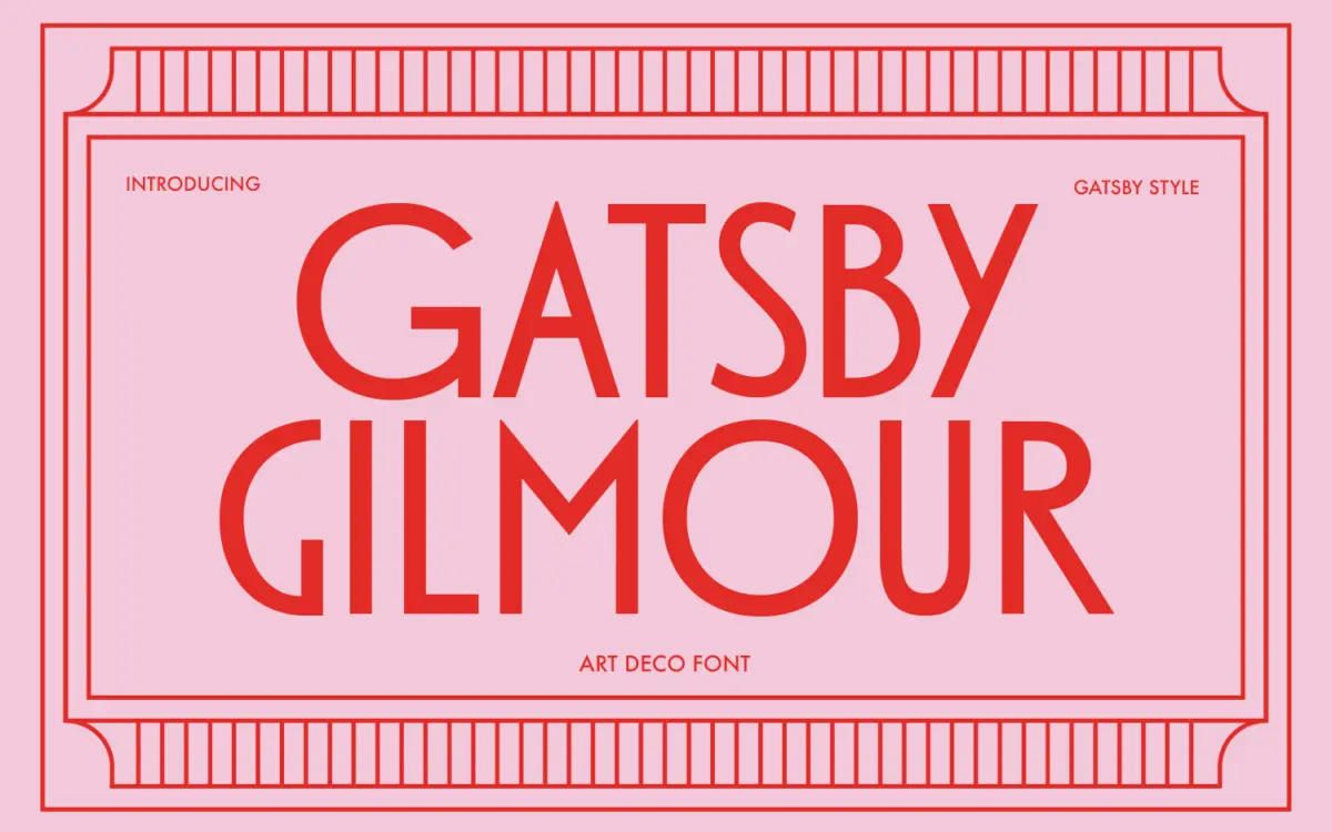 Gatsby Gilmour: a geometric Art Deco display face for luxury branding