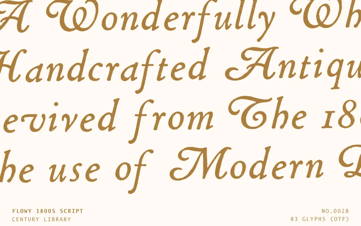 Handcrafted Vintage Script: a restored 1800s script for period-accurate branding