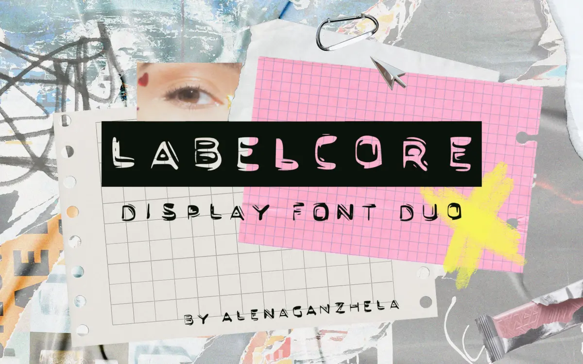 LABELCORE: a two-weight label-maker sans for collage and journaling