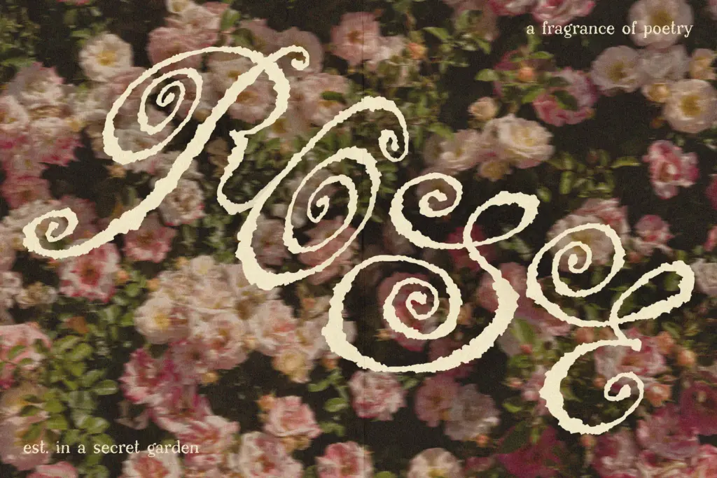 Poetry Night Vintage Font Duo specimen — Character set and features