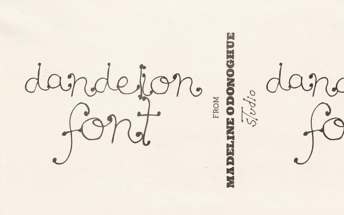 Dandelion: a hand-drawn display face for garden and florist branding