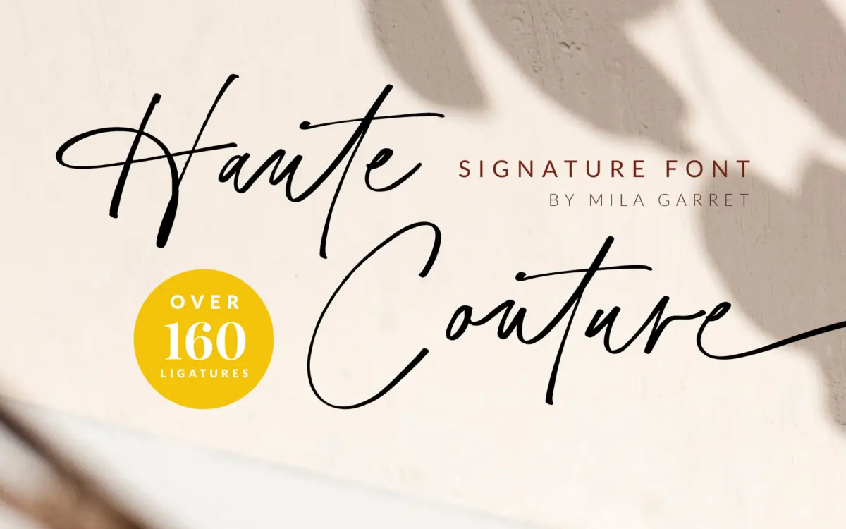 HauteCouture: a signature script with heart connectors for branding work