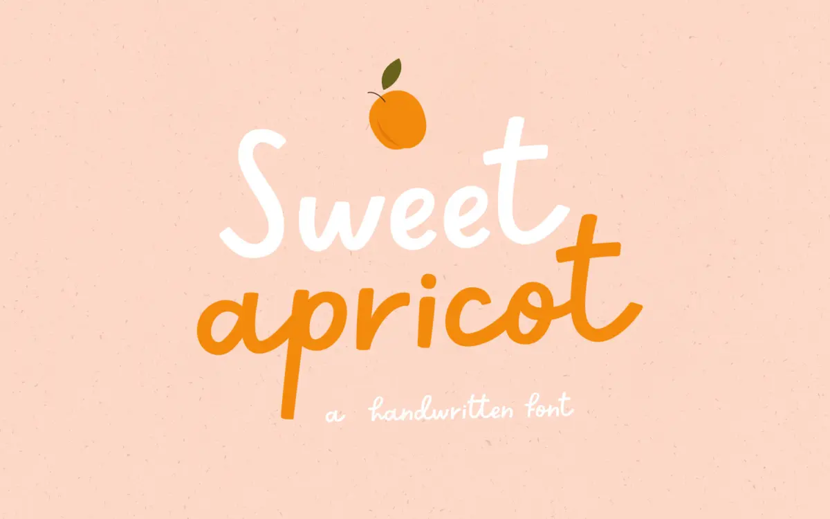 Sweet Apricot: a bouncy handwritten script for kids' projects and casual branding