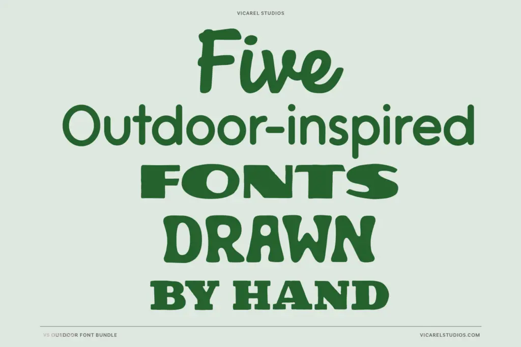 National Park Font Bundle specimen — Design style