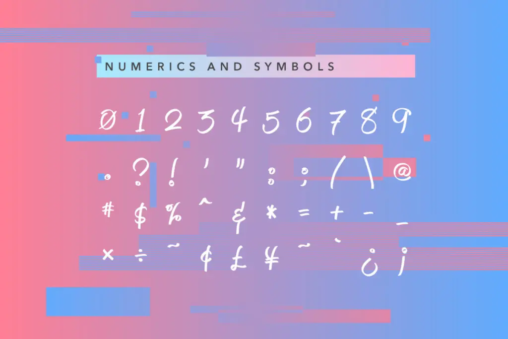 Jeboy Typeface specimen — Use cases