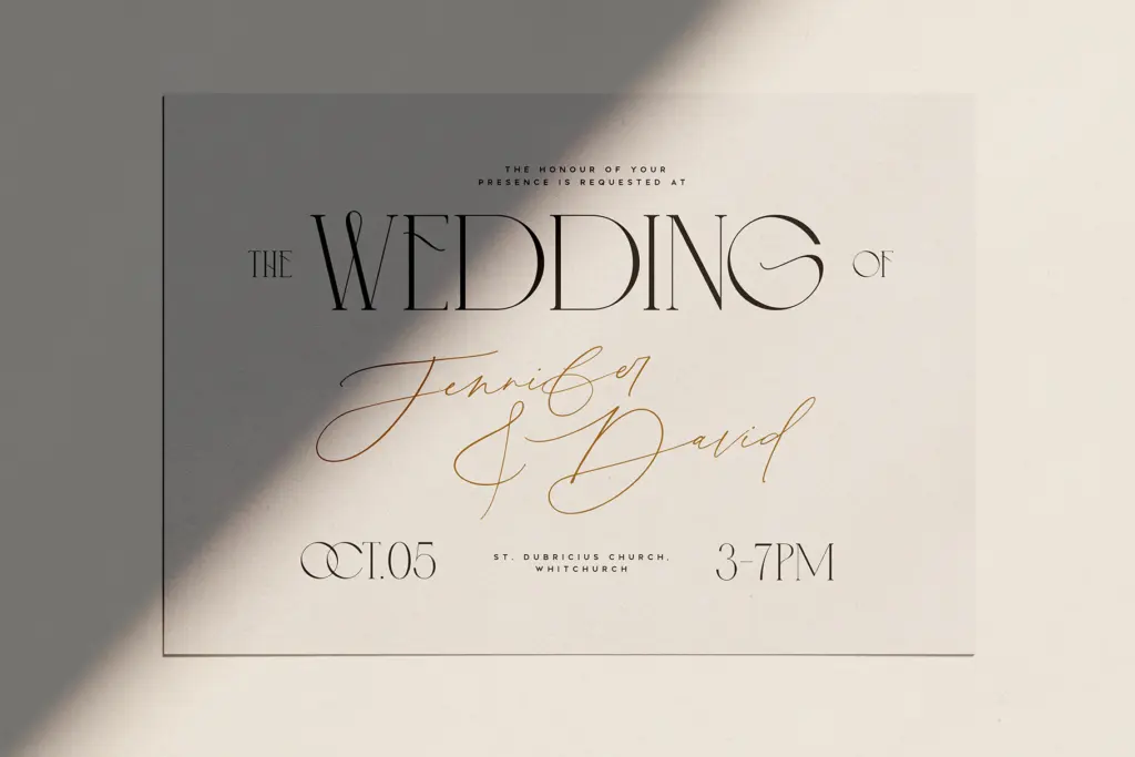 Simple Serenity Serif & Script specimen — Design style