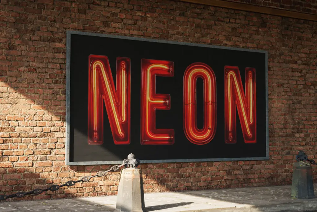 Urban Neon Font specimen — Character set and features