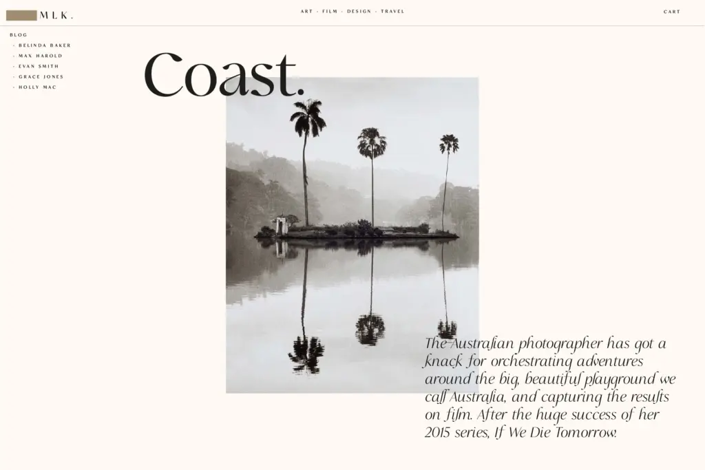 Analogue specimen — Character set and features