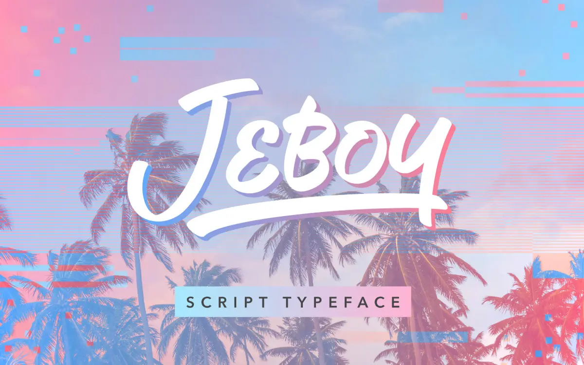 Jeboy Typeface: a casual summer script for upbeat branding