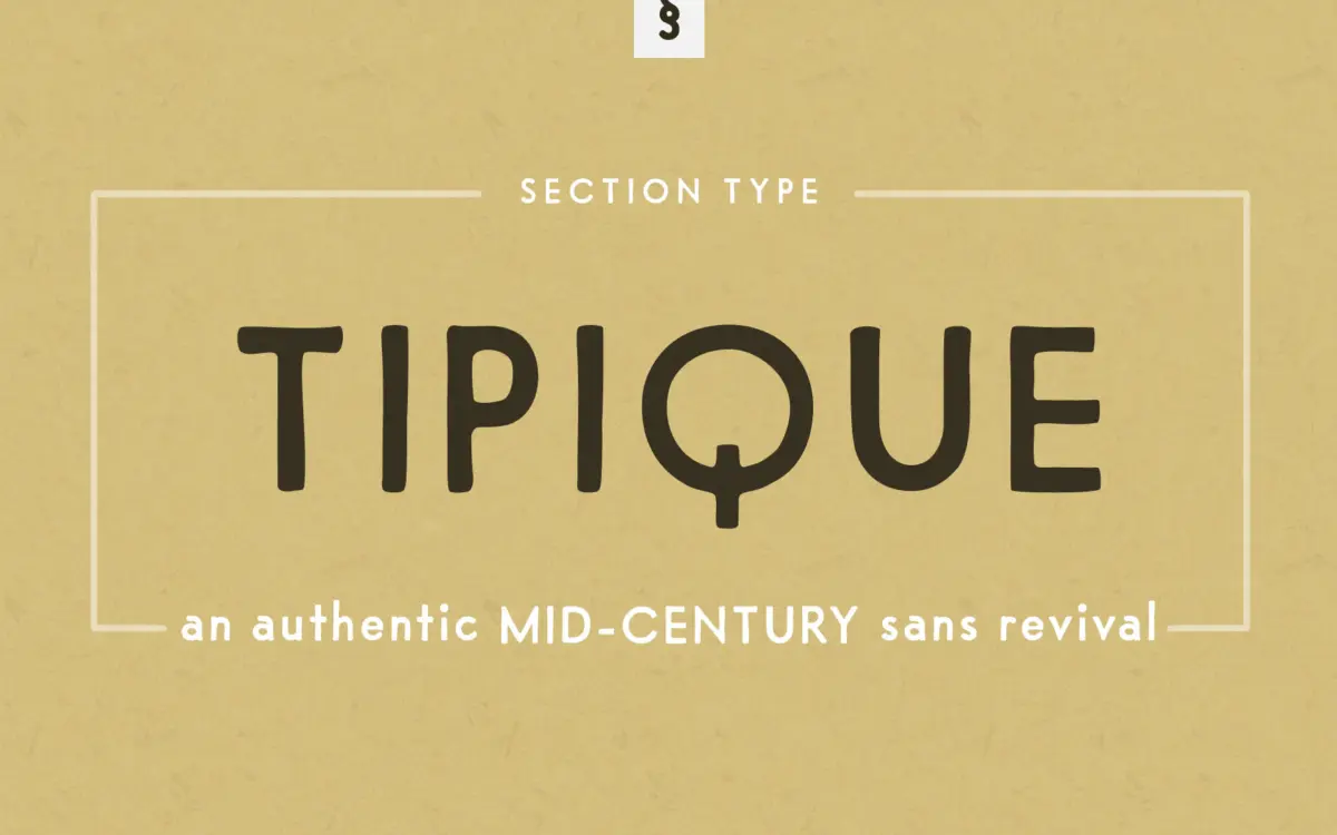 Tipique: A 1930s Geometric Sans Revived for Retro Branding Work