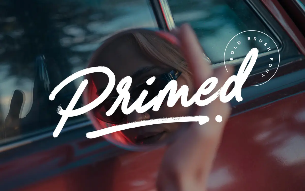 Primed Bold Brush Font: a chunky marker script for loud, handmade display work