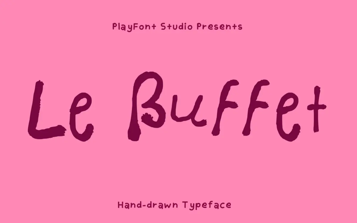 Le Buffet: a loose hand-drawn display face for menus and signage