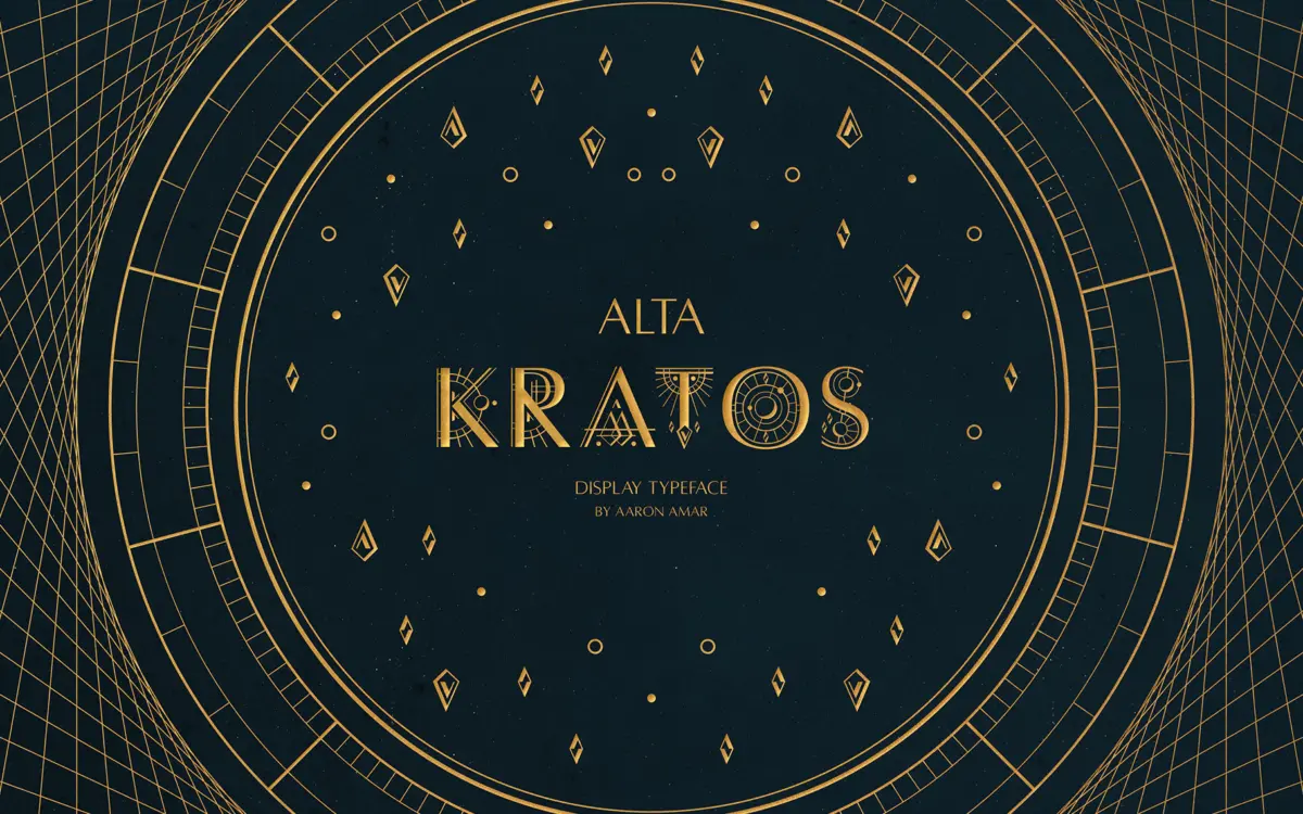 Alta Kratos: an all-caps display face built on Optima's flared logic
