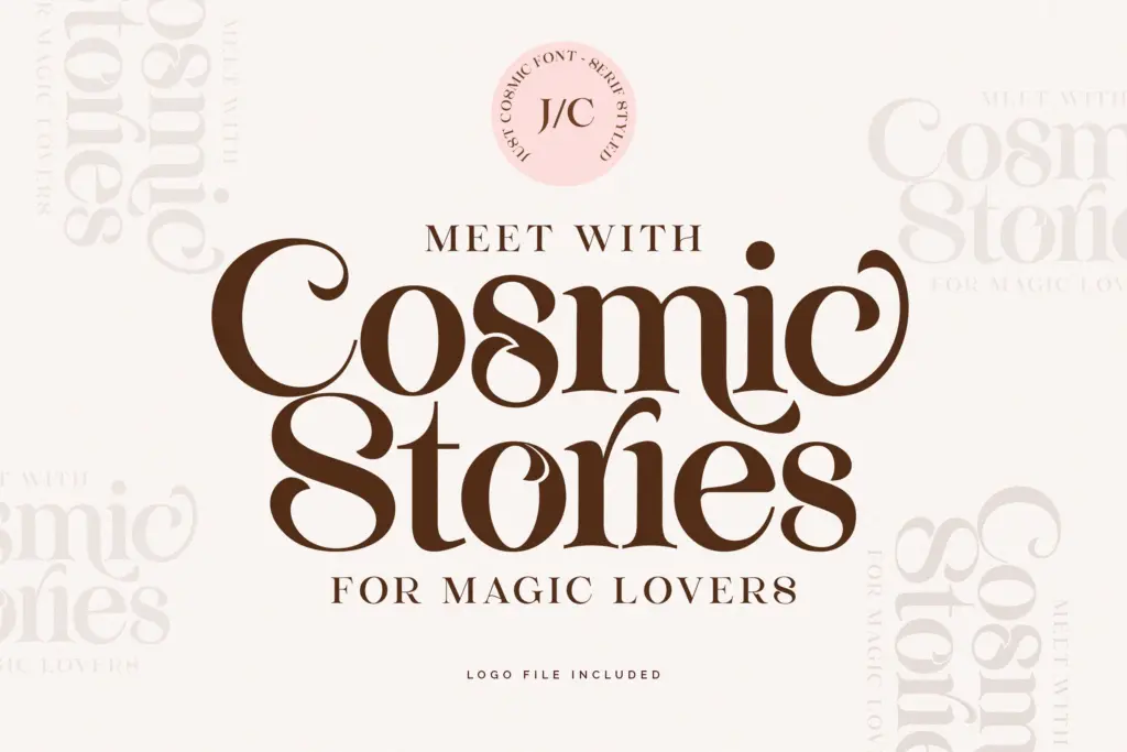 Just Cosmic specimen — Design style