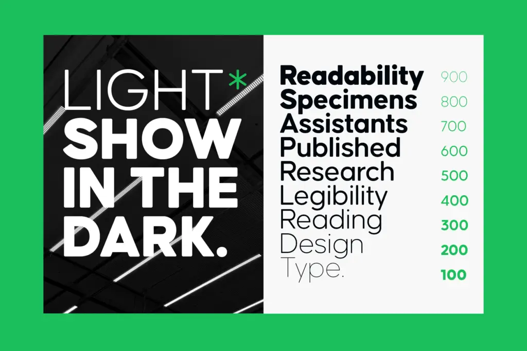 Causten Round specimen — Design style