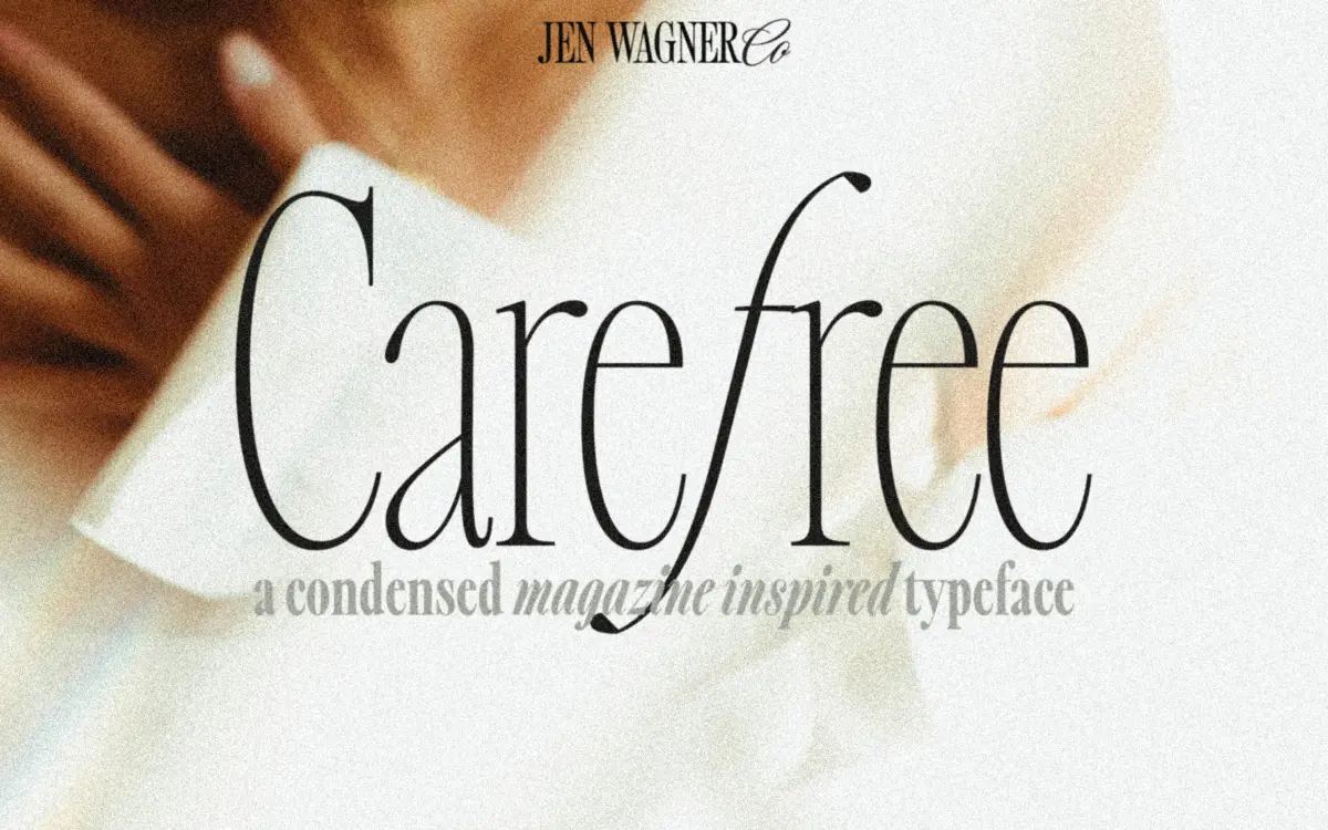 Carefree: a condensed high-contrast serif family for display headlines and branding