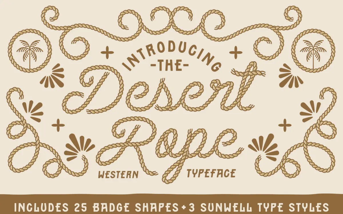 Desert Rope: a lasso-inspired script for western branding